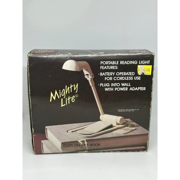 VTG 80's Mighty Lite By Mobilite Portable Reading Light New In Box TESTED - Picture 1 of 6